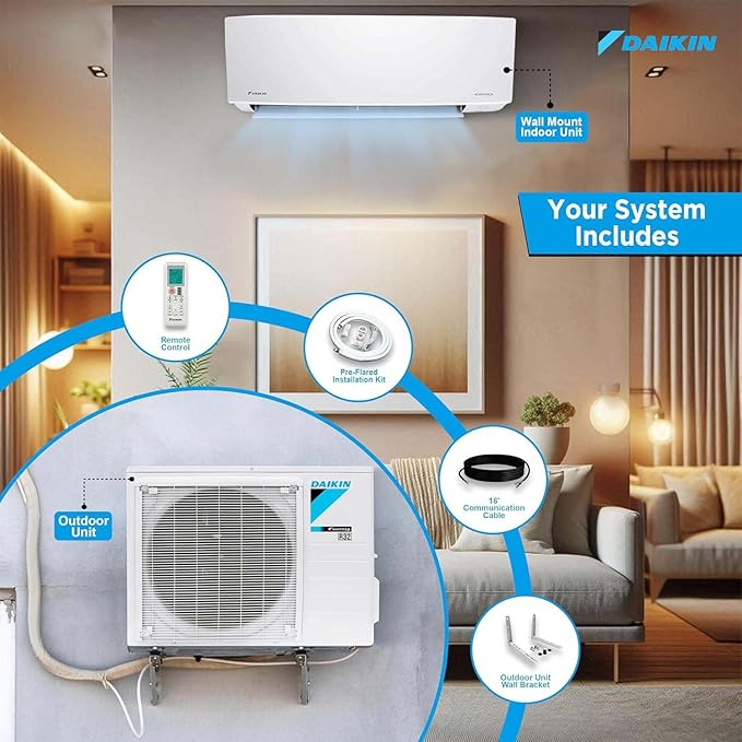 Daikin 18, 000 BTU 21 SEER2 Oterra R32 Series Ductless Mini-Split Air - Image 2