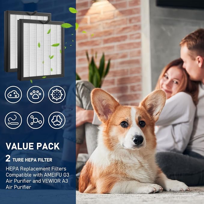 2 Pack G3 True HEPA Replacement Filter FXAP2W Compatible - Image 7