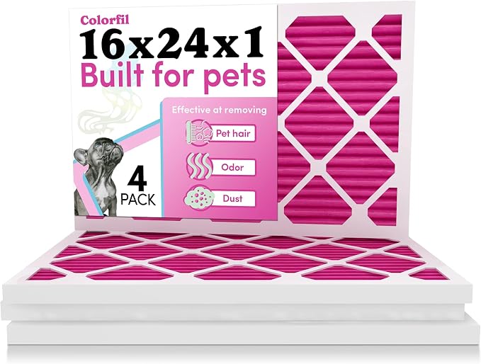 Colorfil 16x24x1 Air Filter | Made in the USA | Color Changing | Remove Cat and by ColorfilAirFilters