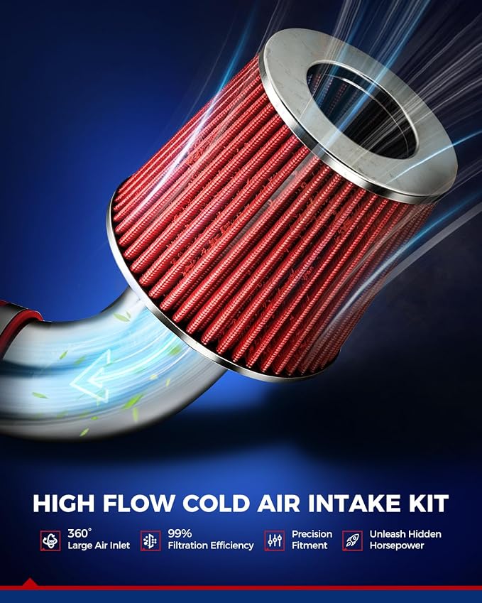 KAX 3.5 inch Cold Air Intake System Kit Compatible - Image 5