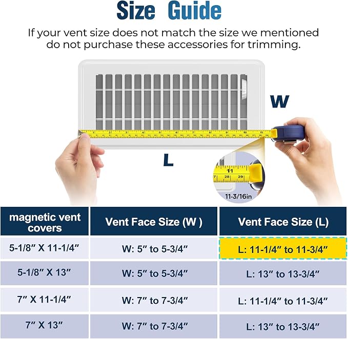 Magnetic Vent Covers with Vent Screen 5.1x13 Inch, Ceiling Air Vents, Ventilate - Image 6