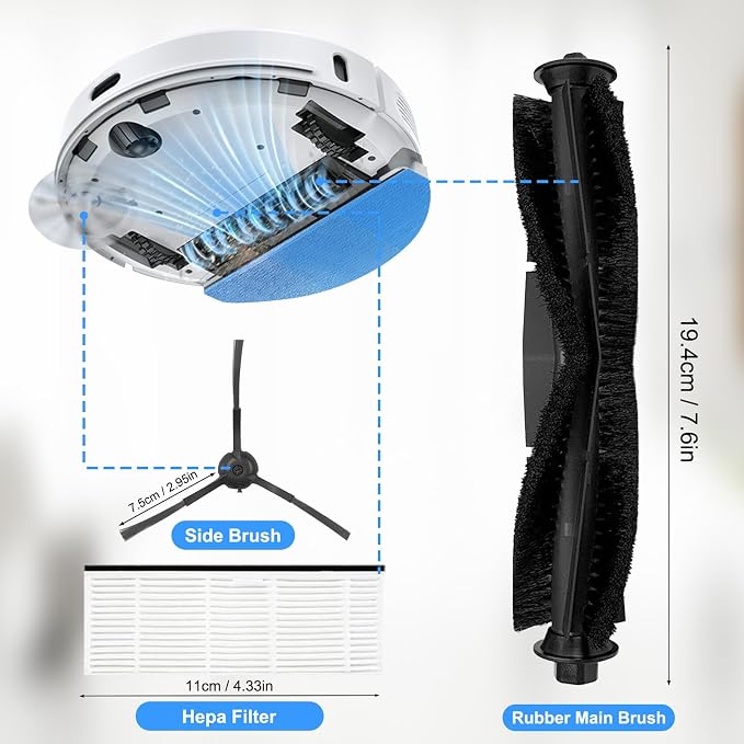 Accessories Kit for Honiture Q6 Pro, for Airrobo T10+, for Laresar L6 Pro Q6 Pro - Image 2