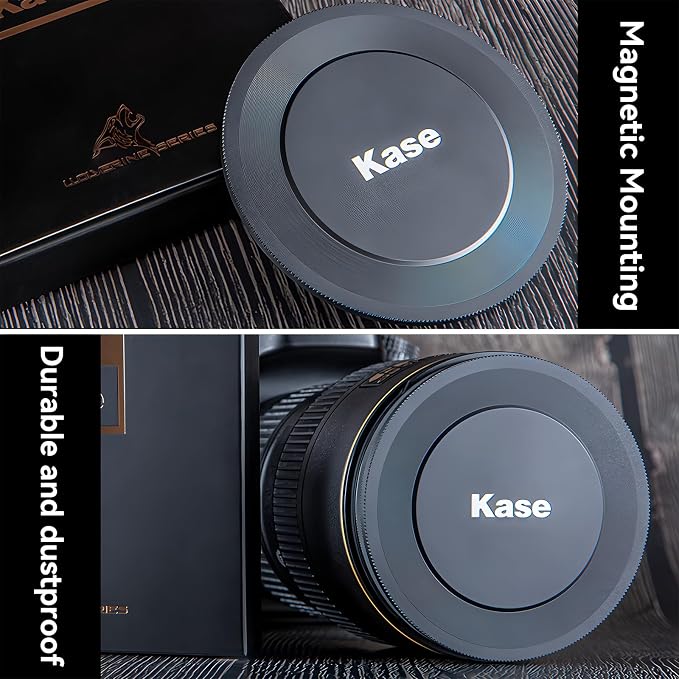 Kase 58mm Front Lens Cap, Magnetic CNC Aluminum + Optical Glass, Quick Press-On - Image 7