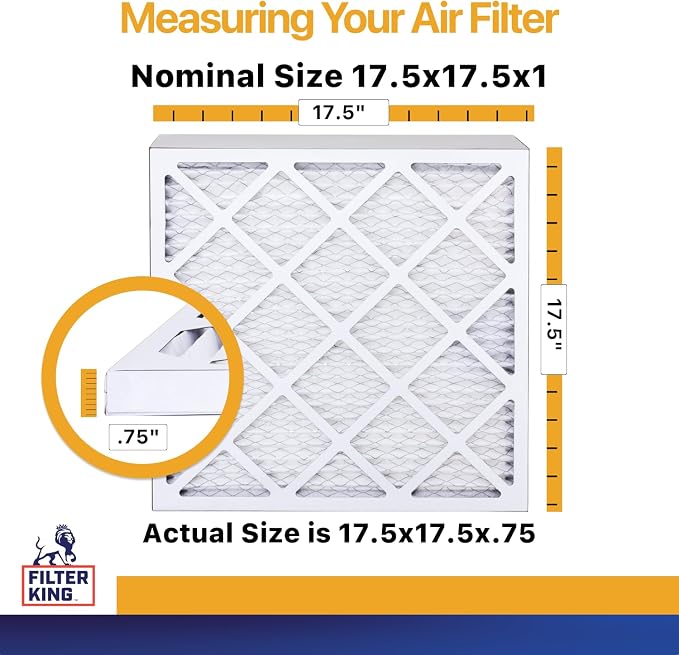 Filter King 17.5x17.5x1 Air Filter | 4-PACK | MERV 13 HVAC Pleated A/C Furnace - Image 2