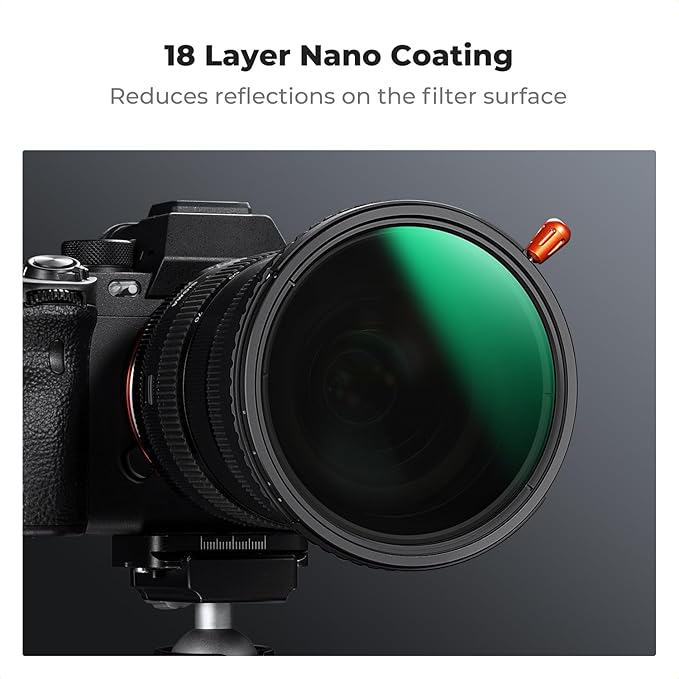 K&F CONCEPT 52mm Black Diffusion Mist Effect 1/4 & Variable ND2-32 & Circular - Image 6