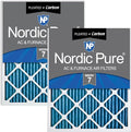Nordic Pure 14x20x1 Pleated Air Filters MERV 7 Plus Carbon 2 Pack by NordicPure