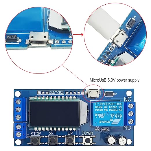 2Pcs 1-Channel Time Delay Relay Module XY-LJ02 Cycle Trigger Delay Timer Switch - Image 3