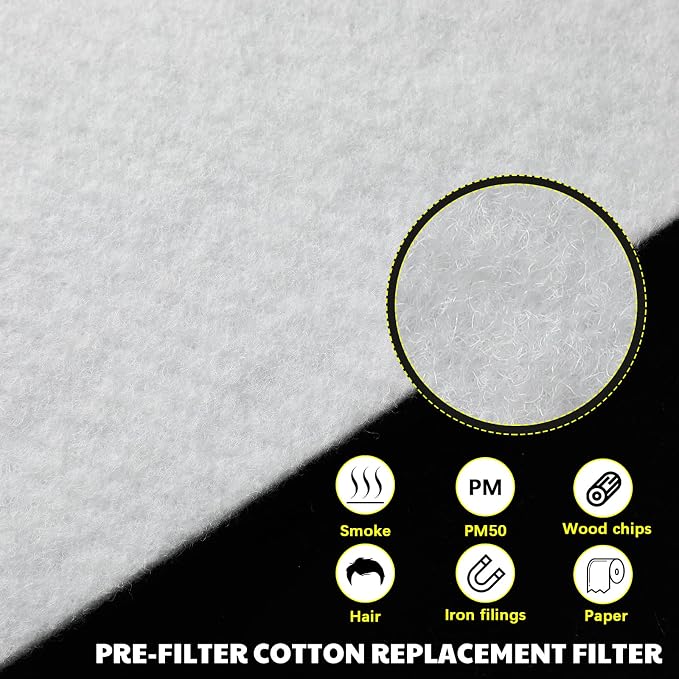 Tujoe 10 Pcs Pre-filter Cotton Replacement - Image 3