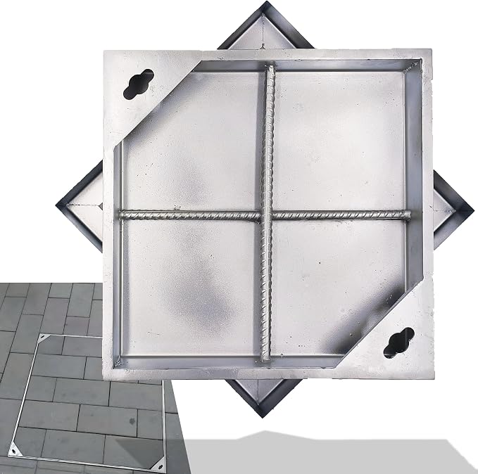 12x12 Invisible Stainless Steel Manhole Cover and Frame by ChannelDrainGrateManholeCover