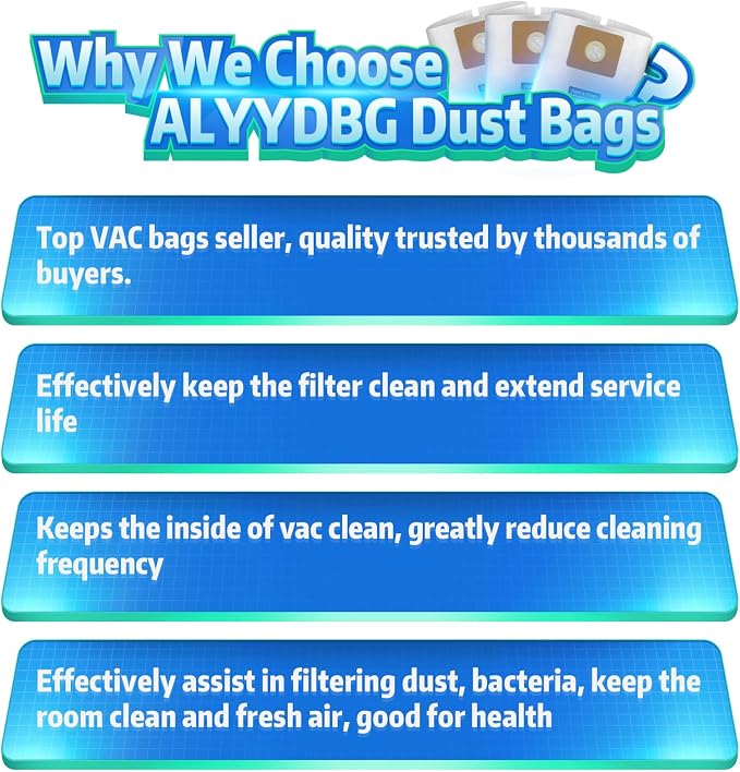 10 PCS Bundle Set 3 Gallon Vac Bags, ALYYDBG Type C 90669 9066900 9066933 - Image 6