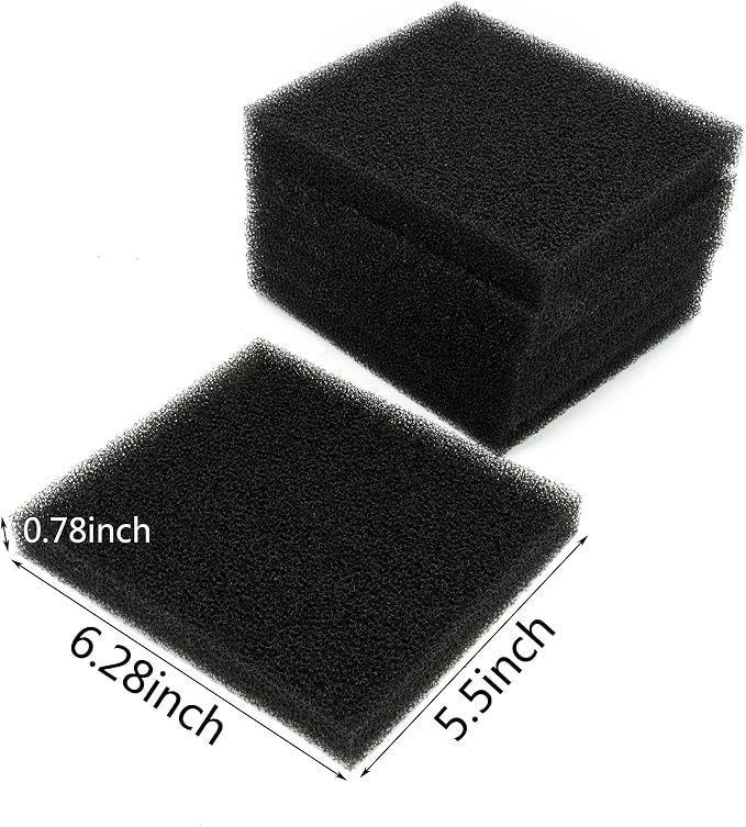 ALEGI Aquarium Bio Sponge Fitler Media, 6.28 x 5.5 x 0.78 Inch Fish Tank Filter - Image 2