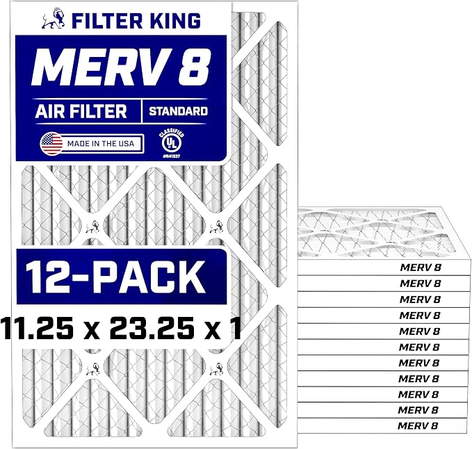 Filter King 11.25x23.25x1 Air Filter Dust & Allergy Control AC Furnace Filters by FilterKing
