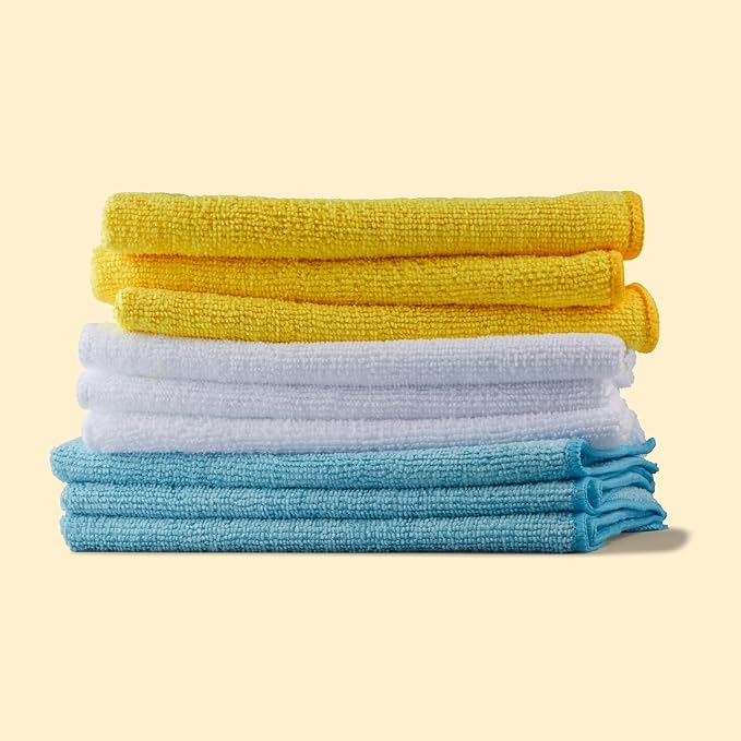 Amazon Basics Microfiber Cleaning Cloths, Highly Absorbent, Scratch-Free - Image 6