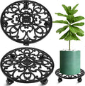 2 Packs 14 Inch Rolling Plant Stand by Planterhoma