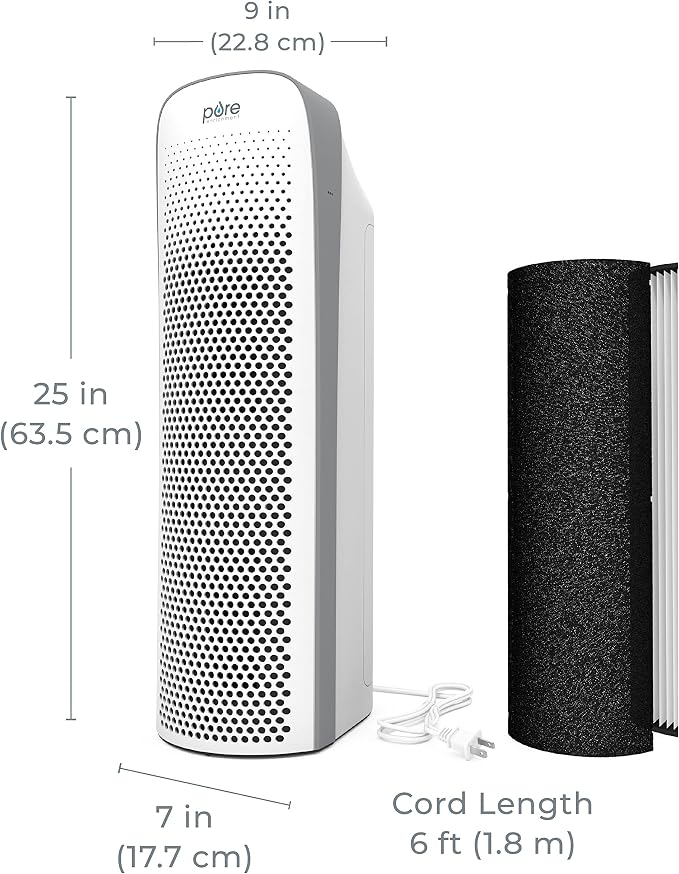 Pure Enrichment PureZone Elite True HEPA Large Room Tower Air Purifier - Image 8