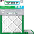 Filterbuy 18x22x1 Air Filter MERV 8 Essential Dust & Allergy Defense, by Filterbuy