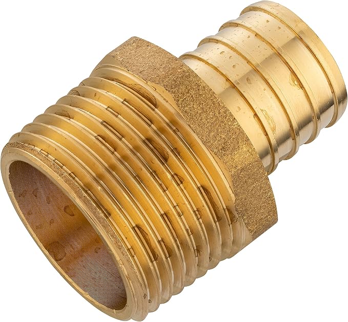 10-Pack EFIELD Barb Crimp Pex 3/4 Inch x 3/4 Inch NPT Male Adapter NPT Brass - Image 9