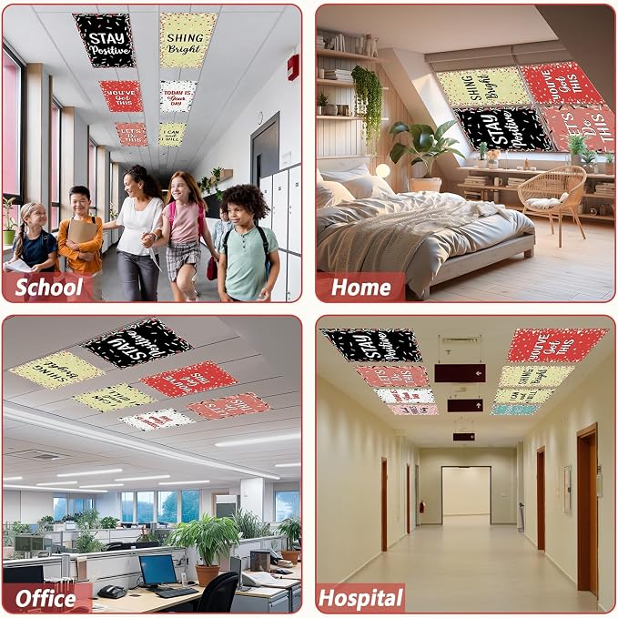 QOUBAI 8 Pcs Fluorescent Light Covers, 4 x 2 Feet Magnetic Light Cover - Image 6
