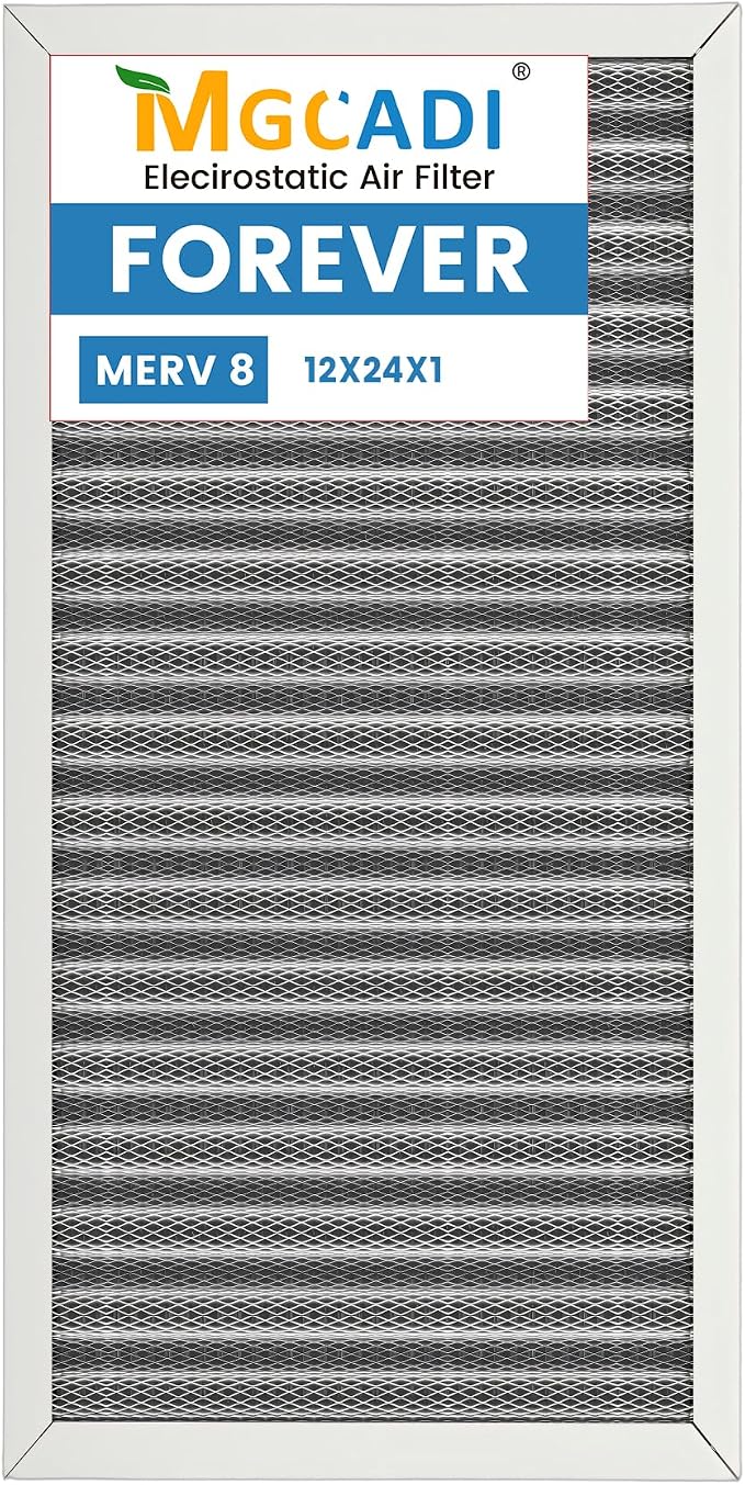 12x24x1 HVAC Furnace Air Filter, Lasts a Lifetime, the Last HVAC Filter You by MGCADI