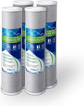High Capacity Coconut Shell Carbon Block Water Filter 5 Micron Cartridge 4.5" x by Ronaqua