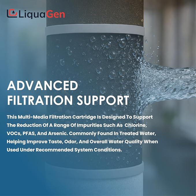LiquaGen Activated Alumina + Carbon + KDF-55 Replacement Water Filter Cartridge - Image 4
