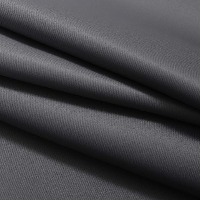 Yakamok Room Darkening Ombre Curtains 84 Inch Length, Black and Greyish White Thermal Insulated Gradient Color Curtains,Light Blocking Grommet Window Drapes for Bedroom,62 Inch Width,2 Panels