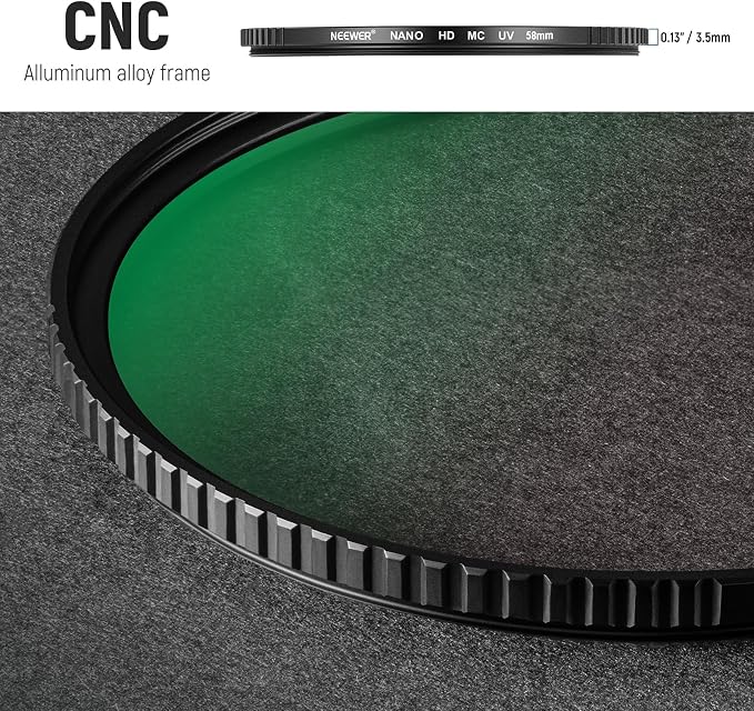 NEEWER 58mm MC UV Protection Filter 24 Layer Multi Resistant Nano Coatings/HD - Image 7