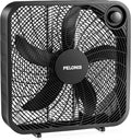 PELONIS 20 Inch Box Fan – 3 Speeds, Window Fans, Floor or Tabletop, Superior by Unknown