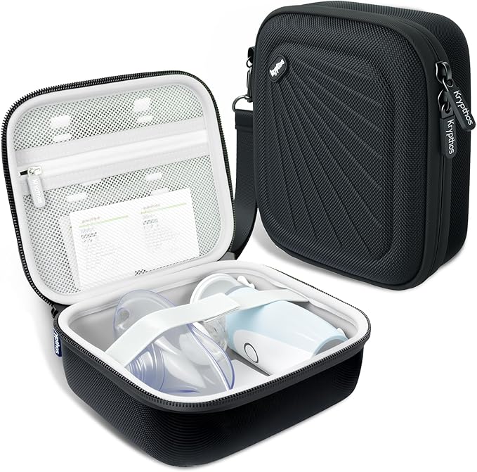 Carrying Case for Portable Handheld Inhaler Nebulizer Asthma Inhaler Black | by KrypthosCase