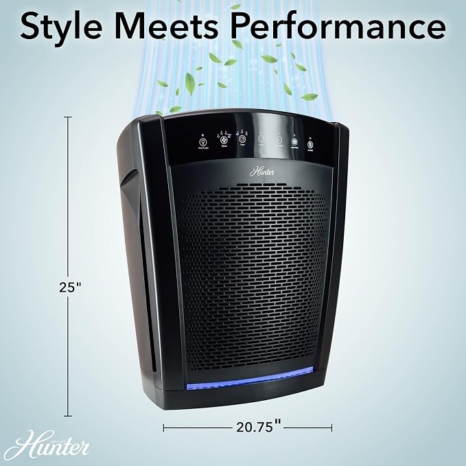 Hunter HP800 Air Purifiers for Home Large Room and Bedroom. True HEPA Air - Image 3