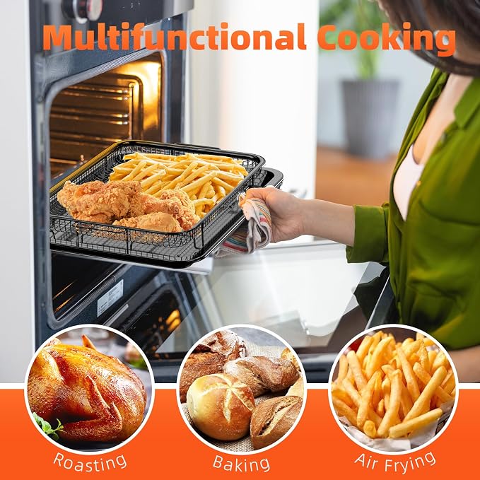 Air Fryer Pans for Oven, Oven Air Fryer Basket and Tray - Image 6