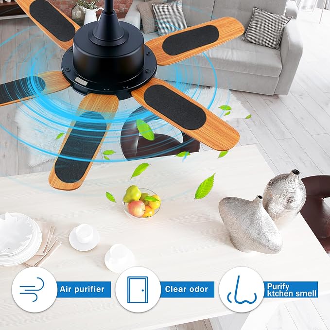 5pcs Activated Coconut Shell Carbon Ceiling Fan Air Purifier Pads, Ceiling Fan - Image 7