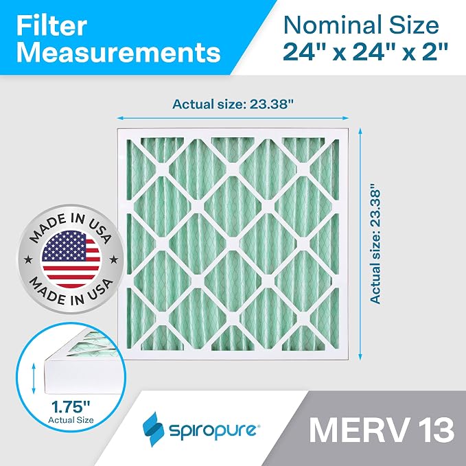 SpiroPure 24X24X2 MERV 13 Geothermal Air Filters - Image 2