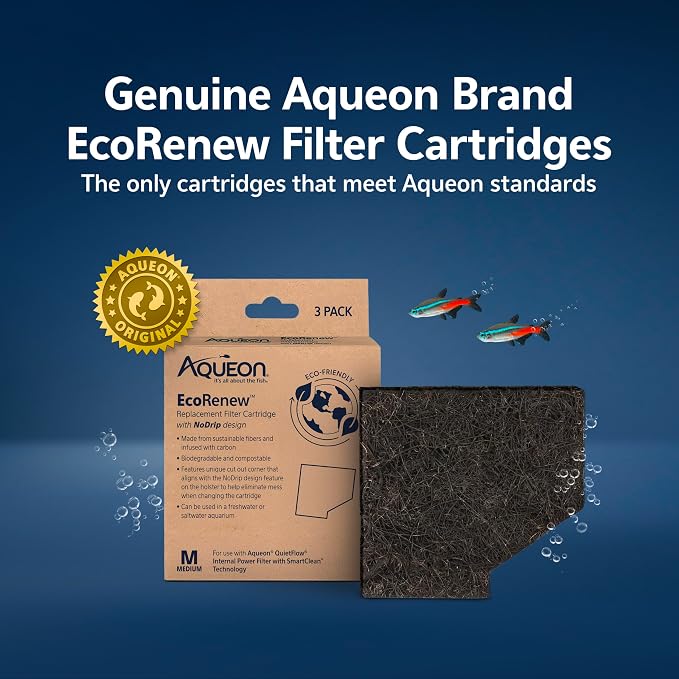 Aqueon Aquarium Fish Tank EcoRenew Filter Cartridge, Medium 3 Pack - Image 2