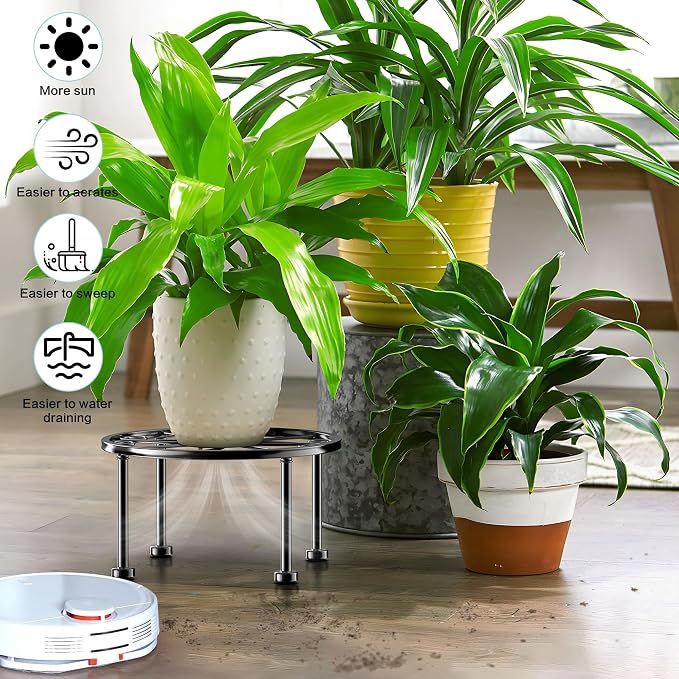 Garden Gifts Plant Lovers Gifts Black Metal Plant Stand - Image 2