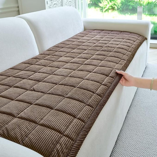 Couch Covers for Dogs Washable, Non Slip Couch Covers for Loveseat Sofa Pet Friendly, Soft Fuzzy Sofa Covers for Pet, Dog Couch Cover Furniture Protector(1PC,Dark Brown,27.6"x94.5")