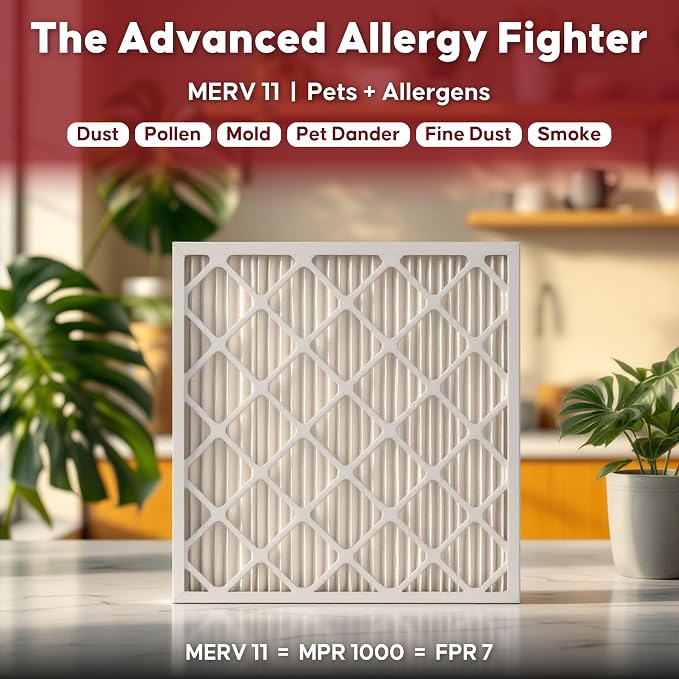 Aerostar 10x14x1 MERV 11 High Efficiency Pleated Air Filter, Electrostatic AC - Image 2