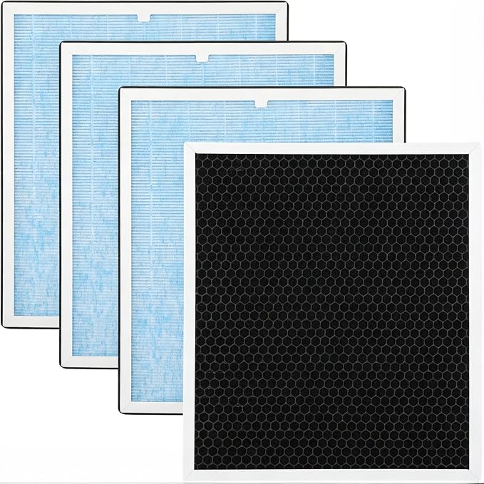 4-Pack HEPA 550 Activated Carbon Filters, MERV 13 | Compatible by HOME