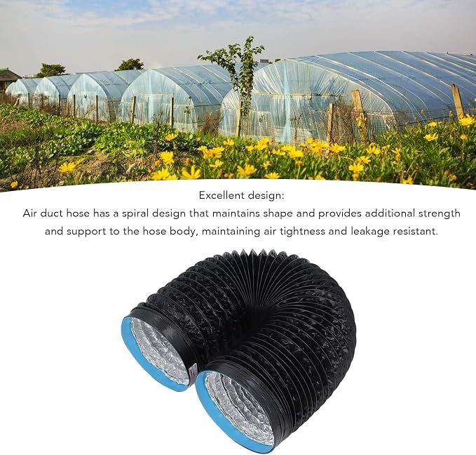 7in 6.56ft Dryer Vent Exhaust Duct Hose, Flexible Aluminum Air Ducting - Image 3