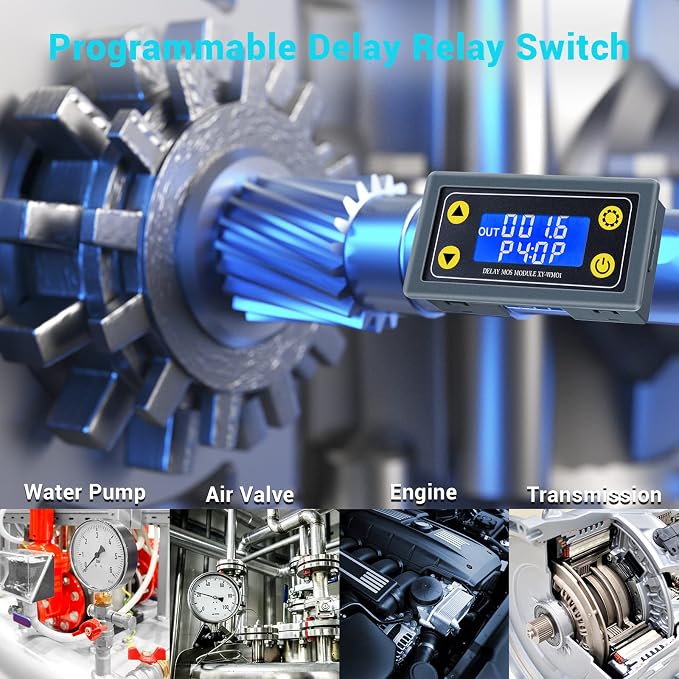 Icstation 12V Timer Relay with MOS Voltage Output Cycle Timer LCD Display 10A - Image 6