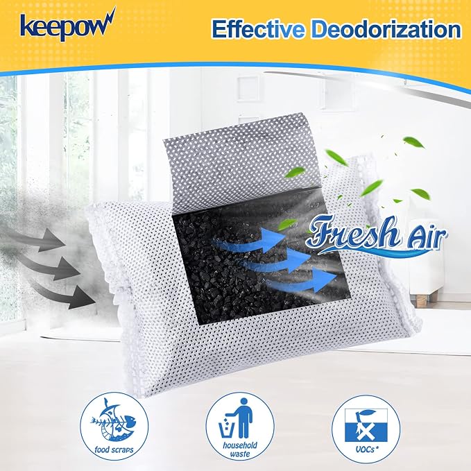 KEEPOW Activated Charcoal Odor Absorber Filter Refills Compatible - Image 2