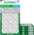 Filterbuy 12x25x1 Air Filter MERV 8 Essential Dust & Allergy Defense, by Filterbuy