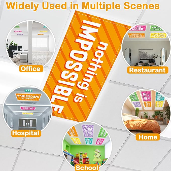 QOUBAI 6PCS Fluorescent Light Covers, 4x2 Feet Magnetic Light Cover Fluorescent - Image 7