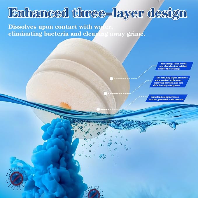 Pack of 40 Disposable Toilet Brush Refills, Designed Exclusively - Image 2
