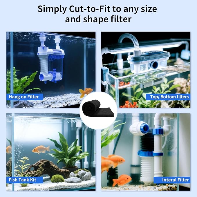 Aquarium Carbon Pad -Premium Cut to Fit Carbon Infused Filter Pad Media - Image 3