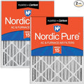 Nordic Pure 16x20x4 Pleated MERV 15 Plus Carbon Air Filters 2 Pack | Actual by NordicPure