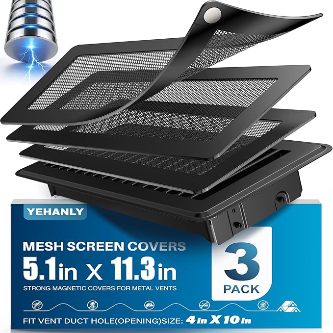 Magnetic Vent Covers with Vent Screen 5.1x11.3 Inch, Ceiling Air Vents - Image 7