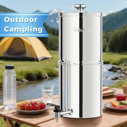 IceJoy Ultra-Filtration Gravity Water Filter System, Stainless Steel Countertop - Image 7