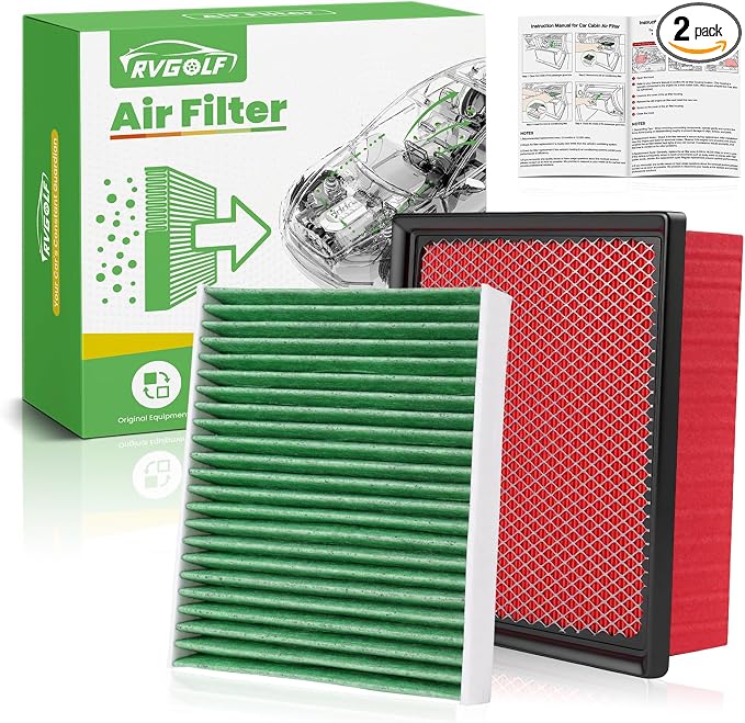 Engine+Cabin Air Filters Fit for Ascent 19-25 26, Crosstrek 18-23, Impreza 17-23 by RVgolf
