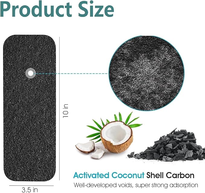 15 Pack Ceiling Fan Filters for Blades, Strong Activated Coconut Carbon Filter - Image 2